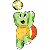 Turtle Volleyball Player Volleyball