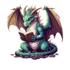 Drager og bøger nørd Dragon Lover