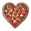 Coeur de pizza - Saint-Valentin