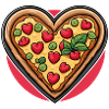 Coeur de pizza - Saint-Valentin