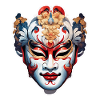 Maschera Kabuki / Arte giapponese / Teatro / Antiquariato