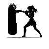 Kickbox Frau Kickboxer
