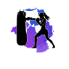 Kickboxfrau Kickboxer Frauen