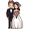 Bride Groom Newlyweds Wedding