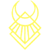 Yellow Egyptian Lunar Symbol