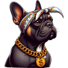French Bulldog Old School Rapper