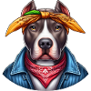 Cute Pitbull Rap Artist