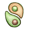 Avocado yin yang