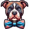 Pitbull Wearing a Bowtie