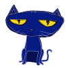 sad blue cat