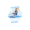 Skiing on the sea