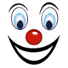 Konfetti Karneval Clown Gesicht Fasching