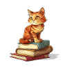 Katte og bøger Læsning Bookworm Funny & Cute