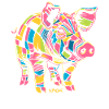 Big Fat Pop Art Pig
