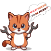 Cute Kitten with Tools and Question