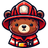 Cute Bear Firefighter