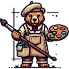 Artiste d’ours mignon