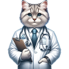 Docteur de chat mignon
