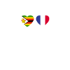 Zimbabwe France Heartbeat Flag Zimbabwéen