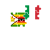 Zimbabwe Italie Drapeau Italien Zimbabwéen
