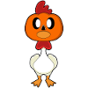 Chicken Halloween Pumpkin