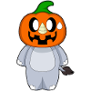 Hippopotame Halloween citrouille