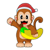 Monkey Christmas Banana