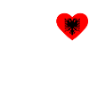 Cœur drapeau Albanie