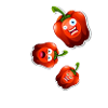 habaneros,chilli, trio,habanero, face