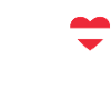 Cœur drapeau Autriche