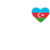 Cœur drapeau Azerbaïdjan