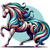 Colourful Horse Art