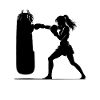 Kickboxen Frau Kickboxer