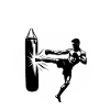 Combattant de kickboxing