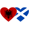 Albania Scotland Flag Heart