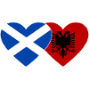 Ecosse Albanie Drapeau Coeur
