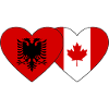 Albania Canada Flag Heart