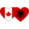 Canada Albania Flag Heart
