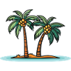 Palm Trees Island Summer