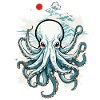 Japanese Octopus Octopus Ukiyo-E Sea Art