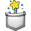 Star stick in your trouser pocket