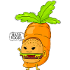 Healthy food and humor