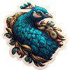 Blauer Pfau Federpracht