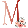 Letter M with flowers