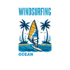 Windsurfing on the sea