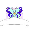 bunter Schmetterling mit Schreibfeld