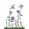 Lebende Blumen wiese