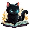 Chat noir mignon