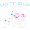 Lichtenstein Castle, Germany, Hand Drawing