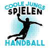 Cool guys playing handball handball